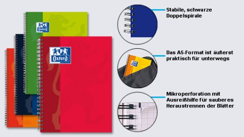 Oxford Collegeblock, DIN A4+, 80 Blatt, liniert,