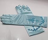 Damelie Queen Elsa Prinzessin Anna Zauberstab, Krone, Strass, Tiaras & Handschuh Mädchen, Geschenk-Set Prinzessin Karneval Verkleidung Party Cosplay - 