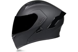 Woljay Casco Moto Modulare Integrato apribile Parasole caschi Doppia Visiera per uomo donna Scooter Adulto DOT ECER22-05