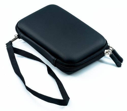 QUMOX Schwarz 2.5" HDD Tasche Hartschale für tragbare Festplatte Case Doppelverschlus