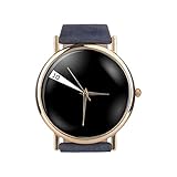Hochwertige Damen-Mädchen-Teenager-Armbanduhr VIELE Trendige Designs Öko-Leder von Funky Planet (D00027-Navy Blau)