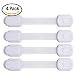 Blulu 4 PCS Baby Safety Locks Cabinet Latch, White