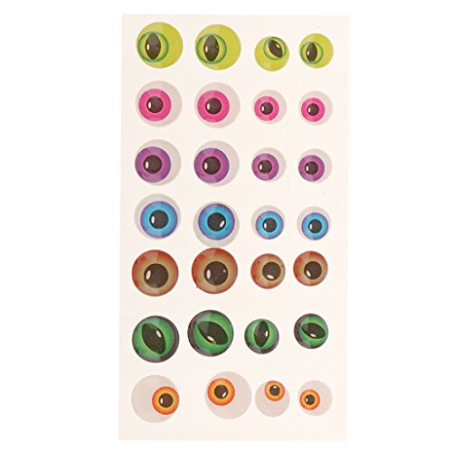 MagiDeal 28stk. Bunt Teddyaugen Sicherheitsaugen Kunststoffaugen Puppe Augen - 7