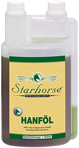 Preisvergleich Produktbild Starhorse Hanföl bei Verdauungsprobleme, Kreislaufschwäche, Fellwechsel und zur Immunstärkung 1000 ml