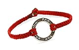 La pulsera está hecho a mano Mizze hecho para suerte joyería 72 nombres rojo chapado en plata encanto pulsera hecha a mano Kabbalah joyas para hombres