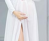 D-Pink Damen Schwanger Lange Chiffon kleider Mutterschaft Fotografie Kleidung Maxikleid - 4