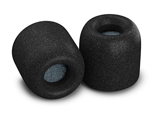 COMPLY600 Core Series | Memory Foam Replacement IEM Ear Tips for Truthear, Sennheiser, Moondrop & More | Superior Noise Isolation, Ultimate Comfort, Secure Fit | TechDefender, Black, Medium(3 Pairs)