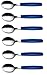 Produktbild 6 Stück Victorinox Tafellöffel Esslöffel Set Edelstahl Blau