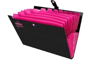 Cartella di file espandibile con 12 tasche,HAISSKY cartella a fisarmonica Organizer di carta Cartelle di documenti formato A4 Letter per scuola ufficio casa viaggio d'affari