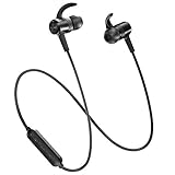 TaoTronics Bluetooth Kopfhörer 4.1 In Ear Wireless Headset mit Magnet bis zu 8 Stunden Spielzeit, IPX6 Spritzerfest, CVC 6.0 Geräuschunterdrückung MEMS Mikro 15g kompatibel mit iOS Android Geräten