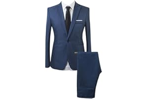 ANYUA Uomo Colore Puro d'Affari Standard 2 Pezzi Vestito di Affari