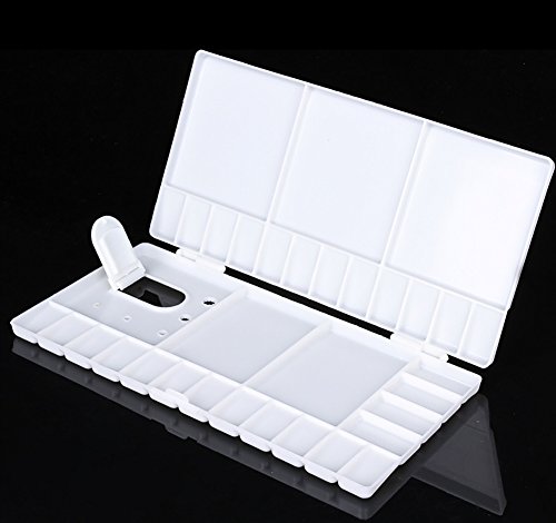 Chakil DIY Art Alternatives Paint Tray Folding Palette Box Plastic Artists Mixing Palette Oil Painting Accessories