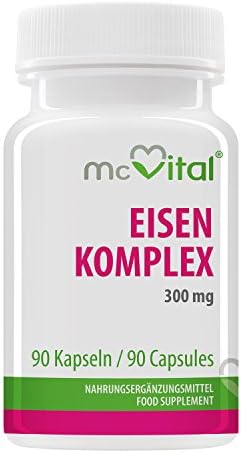 Iron Complex 300 mg, 90 Capsules with Vitamins – More Blood Oxygen Anti-Fatigue – 90 Capsules