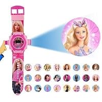 SMC Barbie Digital Projector Pink Kid's Watch with 24 Images