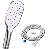 Duschen im großen Stil Handbrause (120mm * 90mm) mit gleichmäßiger und großflächiger Wasserverteilung, für ein besseres Duscherlebnis.