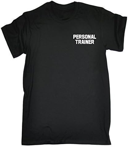 123t Novelty Funny Top - JNR Workwear Personal Trainer (Breast and Back) Loose FIT T-Shirt Men's