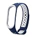 Produktbild Altsommer für Xiaomi Mi-Band 3 Weich Silikon Atmungsaktiv Sport Band Wasserdicht Alternative UhrenArmband mit Edelstahl Silberne Schnalle Bracelet Armband für Damen Herren (K)