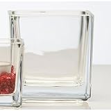 Glasvase Cube eckig 1 Stück 8 cm Ø 8,0 x 8,0 cm klar von Sandra Rich - 2