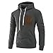 Produktbild Btruely Kapuzenpullover Herren Herbst Langarmshirt Freizeit Spleißen Sweatshirt Hoodie Slim Fit Outwear Männer Pullover Winter T-Shirt