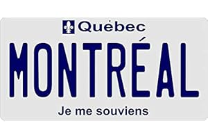 Inga Quebec Montréal Plaque d'immatriculation personnalisée 15 x 30 cm Aluminium Plaque Déco