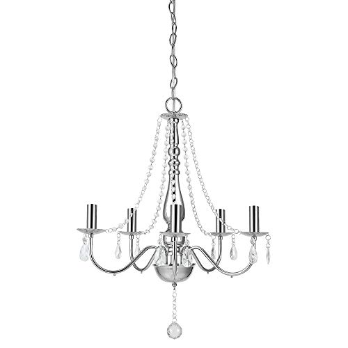 [lux.pro] Lámpara de araña (zócalo 5 x E14)(68,0 cm x Ø 52,0 cm) Lámpara de techo - 5 brazos - cristal