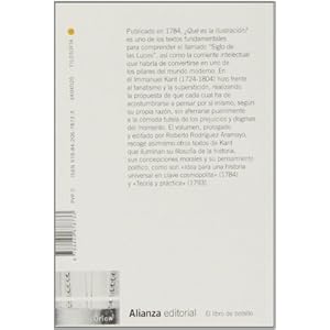¿Qué es la Ilustración? : y otros escritos de ética, política y filosofía de la historia (El Libro De Bolsillo - Filosofía)