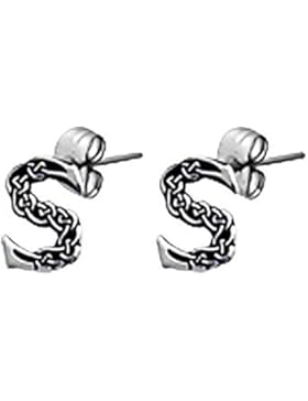 Llords Schmuck Ohrstecker irischer keltischer Knoten mit Initial Buchstabe