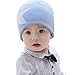 iikids®Unisex Baby Boys/Girls Cotton Cap Cute Pom Pom Hat Kids Beanie Hat Warm Winter Knitted Wool Cap Star Blue