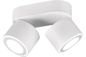 Trio Leuchten Lampa sufitowa LED do zabudowy i zabudowy Taurus 652910231, metal biały matowy, w zestawie 2 x 3,5 W + 2 x 1,5 W LED