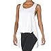 Produktbild Damen Yoga Oberteile DOLDOA Frauen Mädchen Sommer Elegant Sport rückenfreie ärmellose Bluse Racerback Tank Top Crop Tops Vest Mode Sesy ärmellose Blouse T-Shirt Beiläufig Tanktops Street shirt Blusentop Weste Cami Shirts Camisole (EU:42, Weiß)