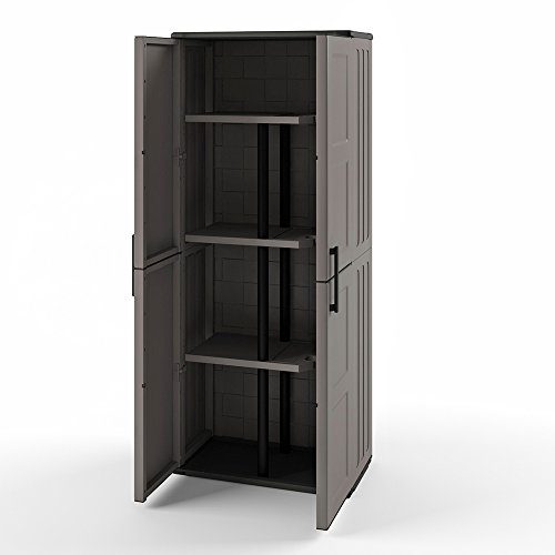 Kunststoffschrank Besenschrank Putzmittel Schrank Kunststoff 163×68 cm Grau - 6