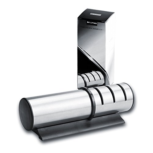 BS-Living - Messerschärfer - 3-Stufen Design Messerschleifer - Profi Knife Sharpener - Ultrascharf