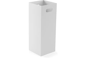 VERSA Basic White - Portaombrelli in Legno MDF, 53 x 21 x 21 cm, Colore: Bianco
