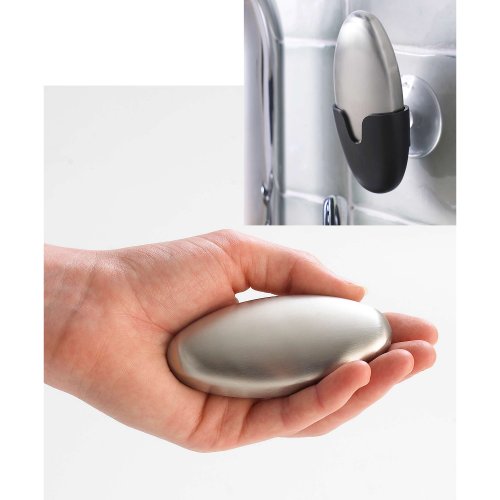 Lakeland Hand Wash Odour Remover Steel Soap & Holder (Good For Garlic!)