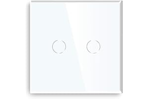 BSEED de pared táctil de 86 mm de panel de vidrio doble de pantalla táctil negro de 2 vía Blanco