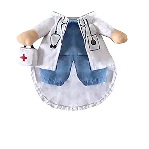 Delifur Dog Halloween Costume Cat Doctor Pet Uniform Funny by (L)