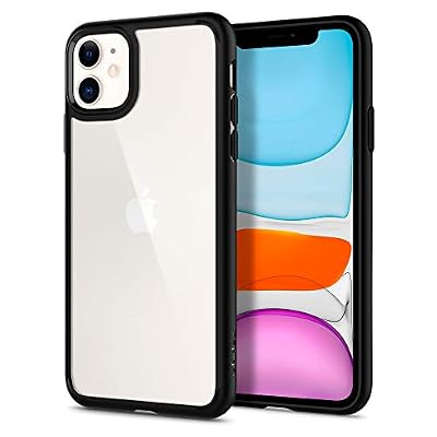 Spigen Coque iPhone 11 [Ultra Hybrid] Bumper Noir en TPU Souple, Dos en PC Rigide et Transparent, Protection - [Air Cushion] Coque Compatible avec iPhone 11 (2019)