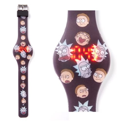 Rick and Morty - Reloj LED con mechas y expresiones de Morty