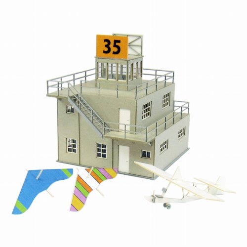 Model Train N-Scale - [Miniatuart] Aviation Scene Series : Control Tower type...