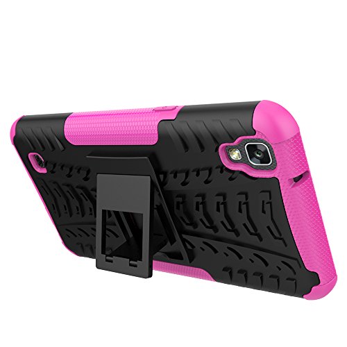 LG X Power Funda Mama Mouth Heavy Duty silicona h  brida con soporte C  scara de Cubierta Protectora de Doble Capa Funda Caso para LG X Power Smartphone 2016 Rosa