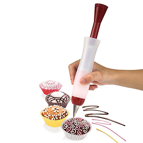 Schokolade Stift für Backen, Soriace® Prämie Silikon Tortenspritze / Garnierspritze / Spritztüllen / Spritzenstift Kuchen Deko für Küche, Speisen, Bar