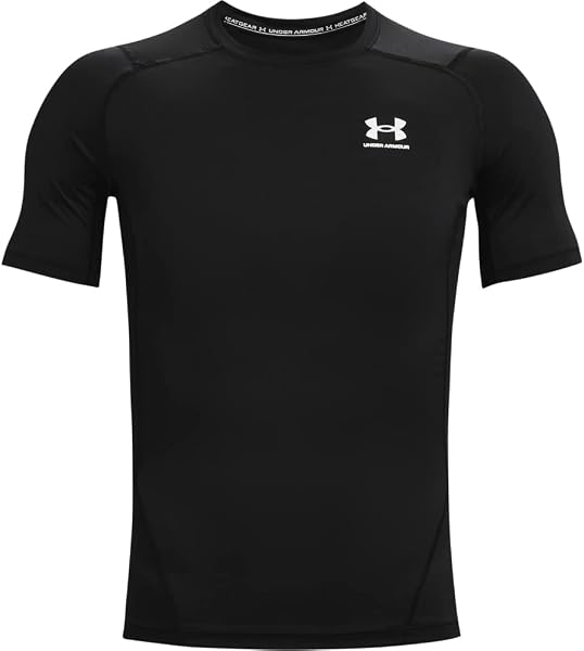 Under Armour Herren UA HG Armour Comp SS, kurzärmliges Funktionsshirt, schnelltrocknendes T-Shirt mit Kompressionspassform - 1