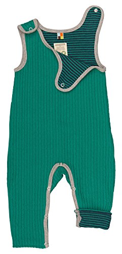 loud + proud Unisex Baby 543 Full Footies, Green (forest Fo), 6-12 months (Manufacturer size: 74/80)
