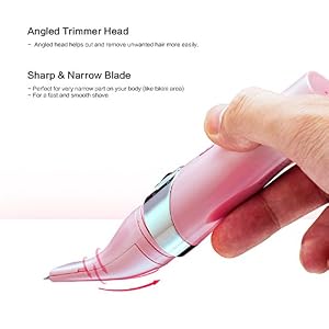 Bikini Trimmer, 4 in 1 Women Shaver Eyebrow Trimmer Nose Trimmer Battery Operated Bikini Grooming Kit Mini Portable… - Image 4