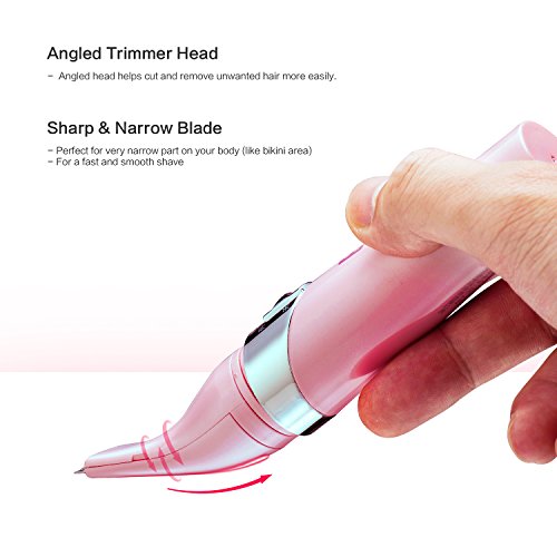 Frauen-Rasierer, 4 in 1 Damenrasierer Elektrischer Rasierer für FrauenTrimmer Nasentrimmer für Bikini Augenbraue Beine Arme Bikini Trimmer Akkubetriebenes - 4