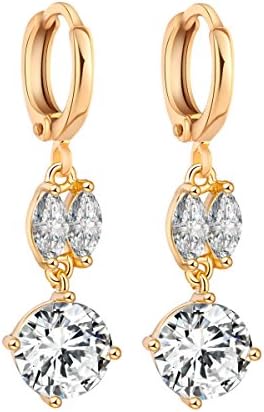 FAONL Ladies Earrings Temperament Noble Earring Symmetry Fashion,White-OneSize
