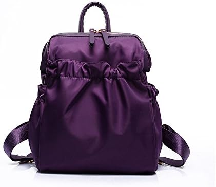 Home4Garden Multi-Function Vintage Canvas Leather Hiking Travel Military Backpack Messenger Tote Bag for women #purple