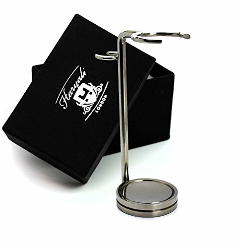 Haryali London Sustainable 2 in 1 Shaving Brush Razor Stand Holder, Zero Waste, Non-Rustic, Stainless Steely Metal…