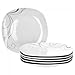 Produktbild Van Well Portofino 6er Set Speiseteller, Ø 25 cm, Rankendekor, Menüteller, Essteller, edles Marken-Porzellan