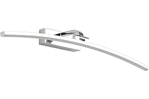 YHTlaeh LED Specchio Lampada 16W 1280 Lumen Nero Bagno Bianco Neutro 4000K IP44 Impermeabile No Flicker 180-240V (16W, Cromo)